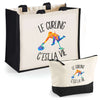 Cabas homme ou femme sac plage ou shopping tote bag pochette trousse Idée cadeau original pour anniversaire Noël travail départ retraite collègue famille fete des mères fetes des pères papa maman mamie papi