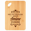 Planche bambou gravée personnalisée homme idée cadeau Fête des Pères apéro 30×20 prénom cuisine plateau fromage anniversaire noel papa papi 