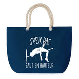Sac de plage Bleu anse corde J'peux Pas Saut en Hauteur