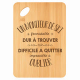 Planche bambou gravée personnalisée homme idée cadeau Fête des Pères apéro 30×20 prénom cuisine plateau fromage anniversaire noel papa papi 