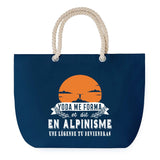 Sac de plage Bleu anse corde Alpinisme Légende Humour Geek