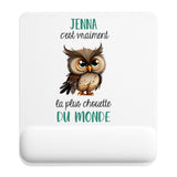 Tapis de souris ergonomique avec repose-poignet, accessoire bureau pour femme et homme, fête des pères, cadeau pas cher, idée cadeau fête des mères, secret santa, départ à la retraite, télétravail et gaming