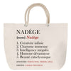 Sac Fête des Mères Mamie Famille Idée Cadeau anniversaire Noël Travail Boulot Métier Départ Retraite Collègue Femme cabas shopping plage