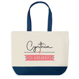 Sac de shopping bleu Cynthia en Vacances