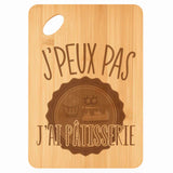 Planche bambou gravée personnalisée femme homme idée cadeau Fête des Mères Fête des Pères apéro papa maman prénom cuisine plateau fromage
