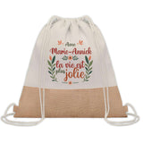 Sac Fête des Mères Mamie Famille Idée Cadeau anniversaire Noël Travail Boulot Métier Départ Retraite Collègue Femme cabas shopping plage