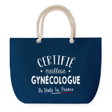 Sac de plage Bleu anse corde Certifié meilleur Gynécologue