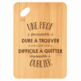 Planche bambou gravée personnalisée femme idée cadeau Fête des Mères apéro 30×20 prénom cuisine plateau fromage anniversaire noel maman mamie