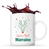 Tasse Noël Joyeux noël Marraine Cerf