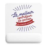 Tapis de souris ergonomique avec repose-poignet, accessoire bureau pour femme et homme, fête des pères, cadeau pas cher, idée cadeau fête des mères, secret santa, départ à la retraite, télétravail et gaming