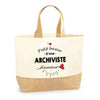 Sac Jute Fête des Mères Fêtes des Pères Mamie Papi Famille Idée Cadeau anniversaire Noël Travail Boulot Métier Départ Retraite Collègue Femme Homme