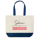 Sac de shopping bleu Soline en Vacances