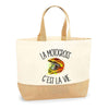 Sac Jute Fête des Mères Fêtes des Pères Mamie Papi Famille Idée Cadeau anniversaire Noël Travail Boulot Métier Départ Retraite Collègue Femme Homme