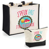 Cabas homme ou femme sac plage ou shopping tote bag pochette trousse Idée cadeau original pour anniversaire Noël travail départ retraite collègue famille fete des mères fetes des pères papa maman mamie papi