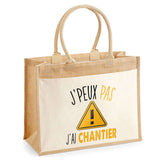 Sac Fête des Mères Mamie Famille Idée Cadeau anniversaire Noël Travail Boulot Métier Départ Retraite Collègue Femme cabas shopping plage Homme Papa Papi Pères Frère