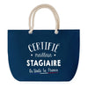 Sac de plage Bleu anse corde Certifié meilleur Stagiaire