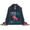 Sac à Dos Bleu avec Pochette J'peux Pas Mère au Foyer