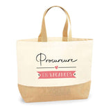 Sac Jute Fête des Mères Fêtes des Pères Mamie Papi Famille Idée Cadeau anniversaire Noël Travail Boulot Métier Départ Retraite Collègue Femme Homme