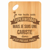 Planche bambou gravée personnalisée femme idée cadeau Fête des Mères apéro 30×20 prénom cuisine plateau fromage anniversaire noel maman mamie
