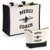 Cabas homme ou femme sac plage ou shopping tote bag pochette trousse Idée cadeau original pour anniversaire Noël travail départ retraite collègue famille fete des mères fetes des pères papa maman mamie papi