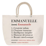 Sac Fête des Mères Mamie Famille Idée Cadeau anniversaire Noël Travail Boulot Métier Départ Retraite Collègue Femme cabas shopping plage