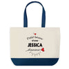 Sac de shopping bleu Bazar d'une Jessica d'amour