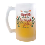 Chope de bière personnalisé, idée cadeau pour maman, femme ou collègue. Parfait pour Noël, anniversaire, fête des mères ou Secret Santa.