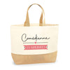 Sac Jute Fête des Mères Fêtes des Pères Mamie Papi Famille Idée Cadeau anniversaire Noël Travail Boulot Métier Départ Retraite Collègue Femme Homme