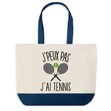 Sac de shopping bleu J'peux pas Tennis Raquettes Croisées