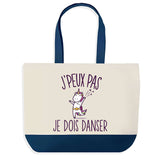 Sac de shopping bleu J'peux pas Danse Danser Licorne