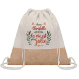 Sac Fête des Mères Mamie Famille Idée Cadeau anniversaire Noël Travail Boulot Métier Départ Retraite Collègue Femme cabas shopping plage