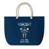 Sac de plage Bleu anse corde Vincent Unique dans l'Univers