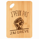 Planche bambou gravée personnalisée femme homme idée cadeau Fête des Mères Fête des Pères apéro papa maman prénom cuisine plateau fromage