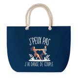 Sac de plage Bleu anse corde J'peux Pas Danse de Couple