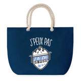 Sac de plage Bleu anse corde J'peux Pas Ski de Fond