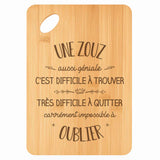 Planche bambou gravée personnalisée femme idée cadeau Fête des Mères apéro 30×20 prénom cuisine plateau fromage anniversaire noel maman mamie