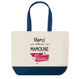 Sac de shopping bleu Merci Mamoune Géniale