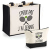 Cabas homme ou femme sac plage ou shopping tote bag pochette trousse Idée cadeau original pour anniversaire Noël travail départ retraite collègue famille fete des mères fetes des pères papa maman mamie papi