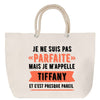 Sac Fête des Mères Mamie Famille Idée Cadeau anniversaire Noël Travail Boulot Métier Départ Retraite Collègue Femme cabas shopping plage