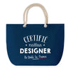 Sac de plage Bleu anse corde Certifié meilleur Designer