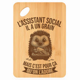 Planche bambou gravée personnalisée homme idée cadeau Fête des Pères apéro 30×20 prénom cuisine plateau fromage anniversaire noel papa papi 