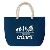 Sac de plage Bleu anse corde Né pour Cyclisme