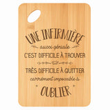 Planche bambou gravée personnalisée femme idée cadeau Fête des Mères apéro 30×20 prénom cuisine plateau fromage anniversaire noel maman mamie