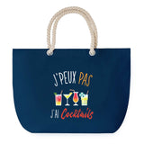 Sac de plage Bleu anse corde J'peux Pas Cocktails