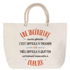 Sac Fête des Mères Mamie Famille Idée Cadeau anniversaire Noël Travail Boulot Métier Départ Retraite Collègue Femme cabas shopping plage