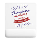 Tapis de souris ergonomique avec repose-poignet, accessoire bureau pour femme et homme, fête des pères, cadeau pas cher, idée cadeau fête des mères, secret santa, départ à la retraite, télétravail et gaming