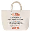 Sac Fête des Mères Mamie Famille Idée Cadeau anniversaire Noël Travail Boulot Métier Départ Retraite Collègue Femme cabas shopping plage