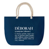 Sac de plage Bleu anse corde Déborah Définition Femme