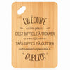Planche bambou gravée personnalisée homme idée cadeau Fête des Pères apéro 30×20 prénom cuisine plateau fromage anniversaire noel papa papi 