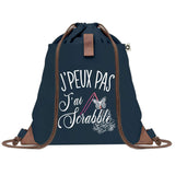 sac a dos bleu coton recycle avec pochette idee cadeau originale pour collegue ami prof ou membre de la famille cadeau mixte noel anniversaire secret santa ou depart au travail sac leger pratique et ecologique design breton moderne
